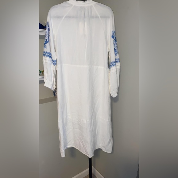 FRNCH Bohemian Embroidered Dress - White - Picture 14 of 15